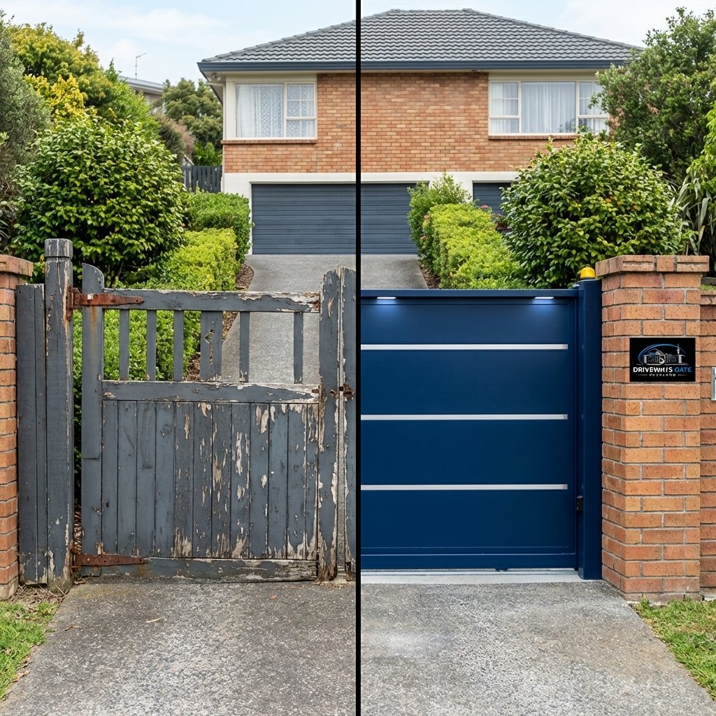Driveways Gate Auckland driveway before and after