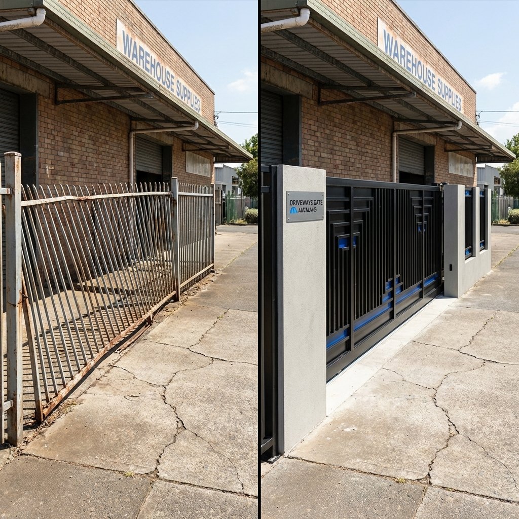 Driveways Gate Auckland before and after transformation
