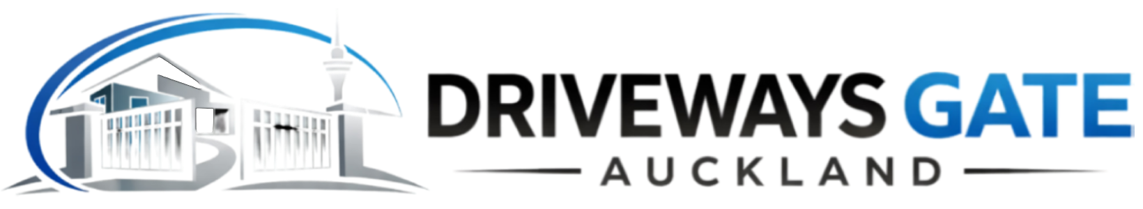 Driveways Gate Auckland white logo